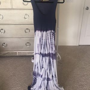 Sleeveless Tie Die High/Low MaxiDress